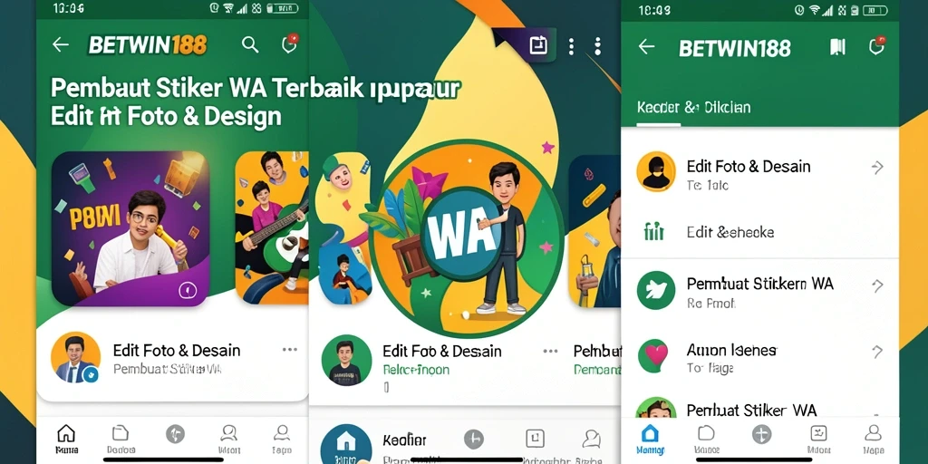 Tampilan antarmuka aplikasi Pembuat Stiker WA yang user-friendly.