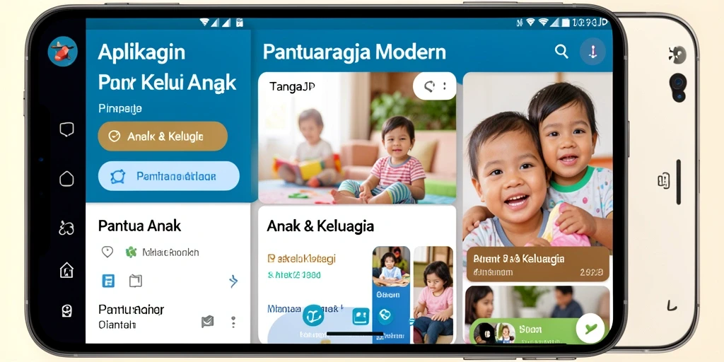 Tampilan antarmuka aplikasi Pantau Anak yang intuitif dan informatif.