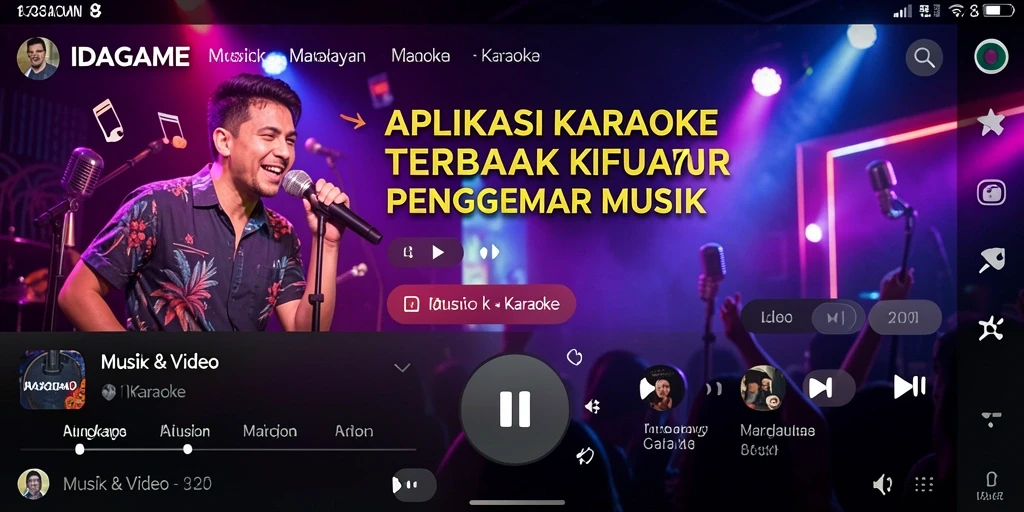 Tampilan antarmuka aplikasi IDAGAME yang intuitif dan mudah digunakan.