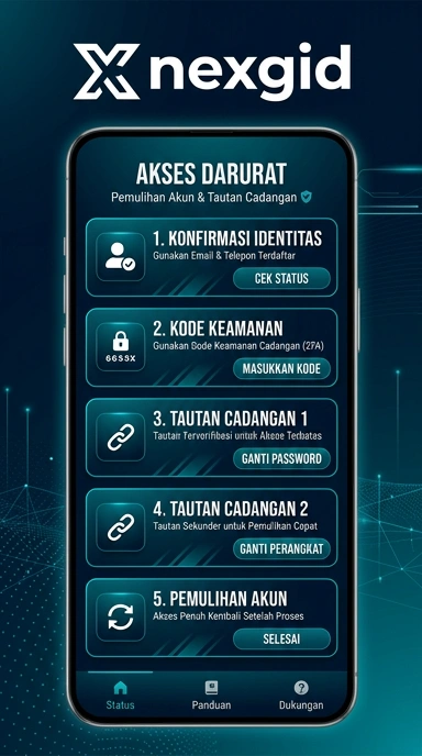 Tampilan link alternatif nexgid